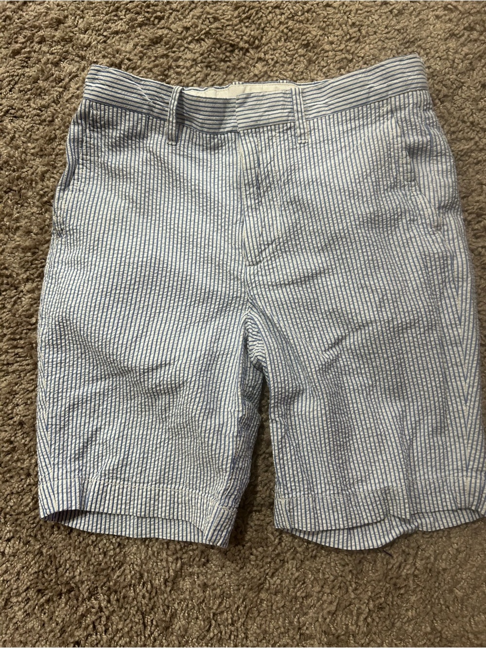 Boy’s Blue and White Seersucker Shorts